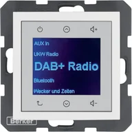 Inne akcesoria elektryczne - Berker Radio podtynkowe Dab+ B.3/B.7/B.Kwadrat - biały połysk, bez głośnika - miniaturka - grafika 1