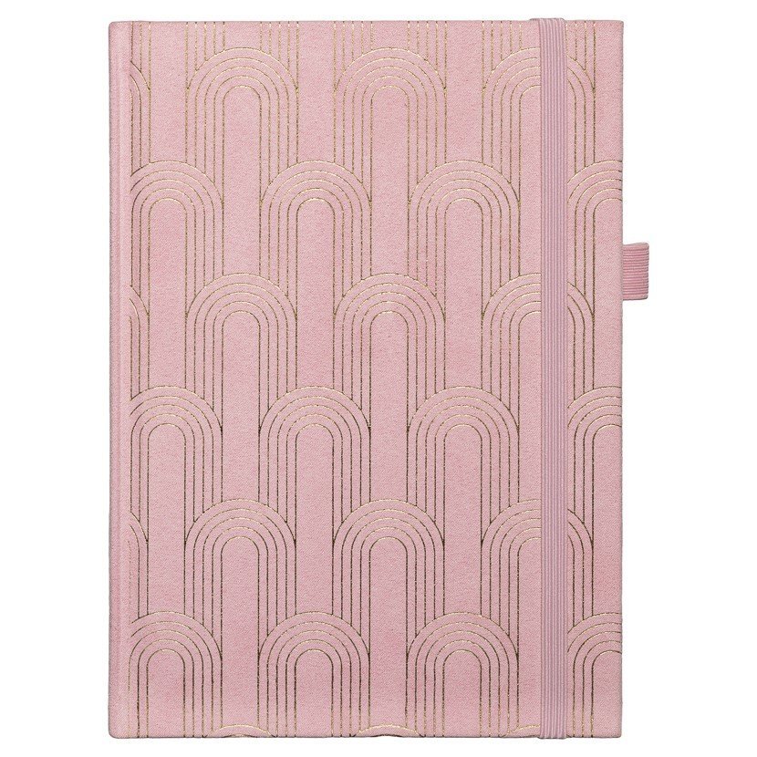 Paperdot, Notatnik Z Gumką, Różowy Ze Złotym, Format A5, Linia, 96 Kartek