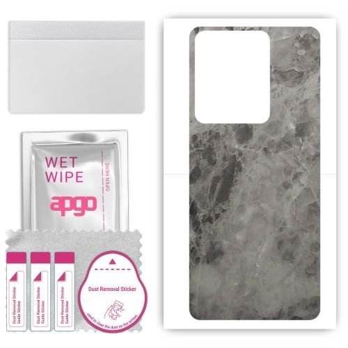 folia naklejka skórka strukturalna na TYŁ do Vivo T2 Pro 5G - Marmur Czarny - apgo SKINS