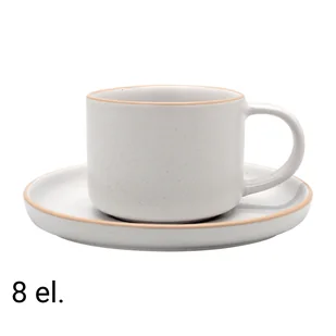 Zestaw do kawy MG Home Artena White, 220 ml, 4 elementy, biały - Kubki - miniaturka - grafika 1