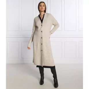 Marc O' Polo Wełniany kardigan | Relaxed fit - Swetry damskie - miniaturka - grafika 1