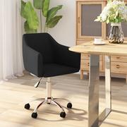 Fotele i krzesła biurowe - shumee shumee Obrotowe krzesło biurowe czarne obite tkaniną - miniaturka - grafika 1