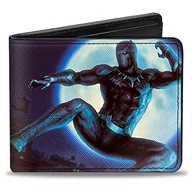 Portfele - Klamra w dół unisex Marvel Avengers portfel czarna pantera akcja pozycja / księżyc niebieski dwukrotnie składany, wielobarwny, Jeden rozmiar - miniaturka - grafika 1
