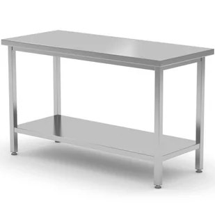 Stół blat roboczy centralny z półką Kitchen Line 800 x 600 x 850 mm - Hendi 816189 - Meble gastronomiczne - miniaturka - grafika 1