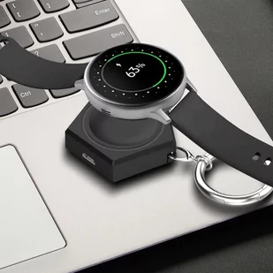Ładowarka brelok do Samsung Galaxy Watch indukcyjna magnetyczna 2.5W z brelokiem breloczek zawieszka Czarna - Pozostałe akcesoria do telefonów - miniaturka - grafika 3
