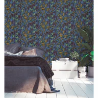 Tapety - Tapeta Floral Impression 377541 niebieska winylowa na flizelinie - miniaturka - grafika 1