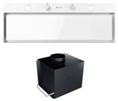 Okapy kuchenne - Okap szafkowy (wkład) GLOBALO Fluxime 90.1 White + Turbina TW 1.2 - miniaturka - grafika 1