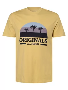 Koszulki męskie - Jack & Jones - T-shirt męski  JORMalibu  duże rozmiary, żółty - grafika 1