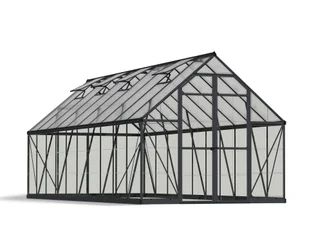 Palram - Szklarnia aluminiowa Canopia Balance 820 antracyt 607x229 cm - Szklarnie ogrodowe - miniaturka - grafika 1