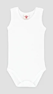 0314 Body na ramiączkach prążkowane "BIAŁE" Makoma 86 - Body dla niemowląt - miniaturka - grafika 1