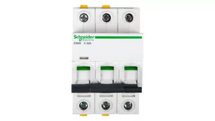 Schneider Electric Wyłącznik nadprądowy trójbiegunowy C 50A iC60N A9F04350 - Bezpieczniki elektryczne - miniaturka - grafika 1