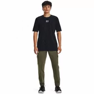 Spodnie sportowe męskie - Męskie spodnie treningowe Under Armour UA Stretch Woven Cargo Pants - khaki - UNDER ARMOUR - miniaturka - grafika 1