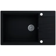 Zlewozmywaki - EOS Zlewozmywak granitowy z ociekaczem LIMA czarny mat - miniaturka - grafika 1