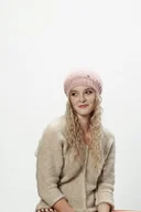 Czapki damskie - Alpaka czapka ze ściągaczem - jasny róż - miniaturka - grafika 1