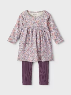 NAME IT Komplet sukienka i legginsy 13215289 Fioletowy Regular Fit - Sukienki - miniaturka - grafika 1