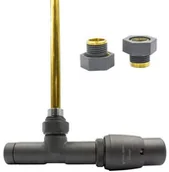 Zawory i kraniki - Zawór termostatyczny zespolony 50mm UNICO grafit strukturalny prawy GZ1/2 - miniaturka - grafika 1