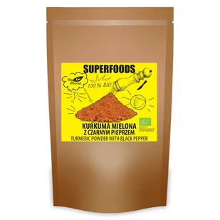 Bio Planet KURKUMA MIELONA Z CZARNYM PIEPRZEM BIO 200 g - 5903900366243 - Przyprawy i zioła sypkie - miniaturka - grafika 1