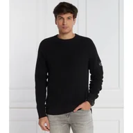 Swetry męskie - CALVIN KLEIN JEANS Sweter BADGE EASY | Regular Fit - miniaturka - grafika 1