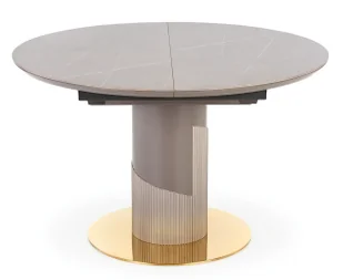 Okrągły szary rozkładany stół glamour Z0-R92 - Stoły - miniaturka - grafika 1