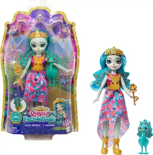 Mattel Lalka Entchantimals Królowa Paradise + paw Rainbow GYJ11/GYJ14 - Lalki dla dziewczynek - miniaturka - grafika 1