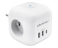 Listwy zasilające - Qoltec Kostka zasilająca przedłużacz 6w1 3x AC/2x USB/1x USB-C - miniaturka - grafika 1