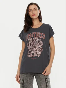 JJXX T-Shirt Wilma 12274694 Szary Boxy Fit - Koszulki i topy damskie - miniaturka - grafika 1