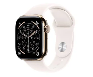 Apple Watch 11 GPS + Cellular 46mm Złoty Tytan Pasek M/L Różowy - Smartwatch - miniaturka - grafika 1