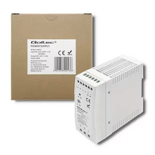 Qoltec Zasilacz Na Szynę Din 60W 24V 2.5A Biały Slim - Pozostałe akcesoria sieciowe - miniaturka - grafika 1