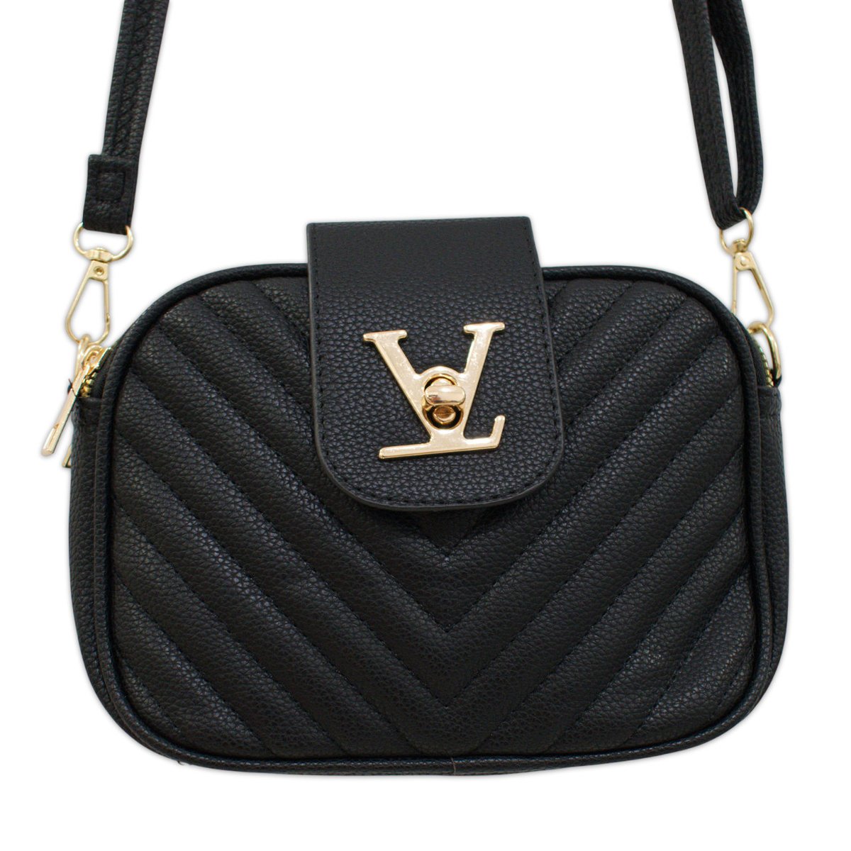 TOREBKA DAMSKA NA RAMIĘ CZARNA EKO SKÓRA LISTONOSZKA MIEJSKA CROSSBODY