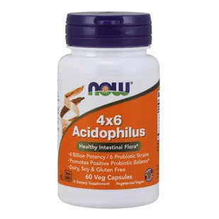 Now Foods NOW 4x6 Acidophilus 60vegcaps - Witaminy i minerały - miniaturka - grafika 1