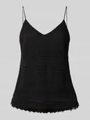 Koszulki i topy damskie - Top na ramiączkach o kroju relaxed fit z mieszanki bawełny model ‘HONEY’ - miniaturka - grafika 1