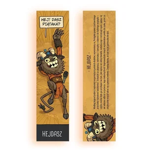 Zakładka kartonowa - Hejdasz - gadżet - Zakładki do książek - miniaturka - grafika 1