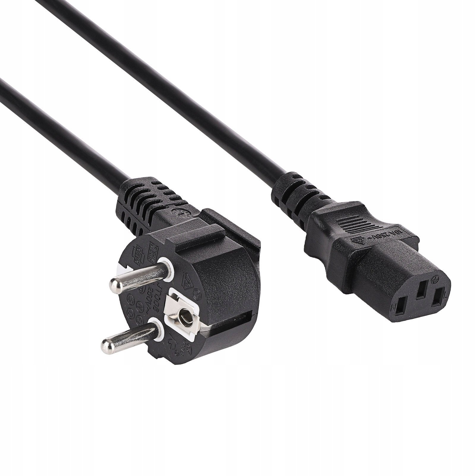 Akyga Kabel zasilający PC CEE 7/7 / IEC C13 AK-PC-05S CU 3x1.5mm 5m