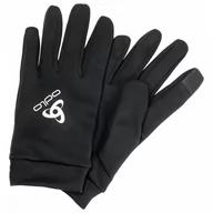 Rękawiczki sportowe damskie - Rękawiczki funkcyjne Odlo Stretchfleece Liner Eco E-Tip 762710/15000 czarny - miniaturka - grafika 1