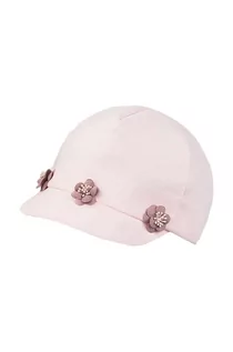 Czapki dla dzieci - Jamiks czapka z daszkiem bawełniana dziecięca LUCIE kolor różowy z aplikacją - grafika 1