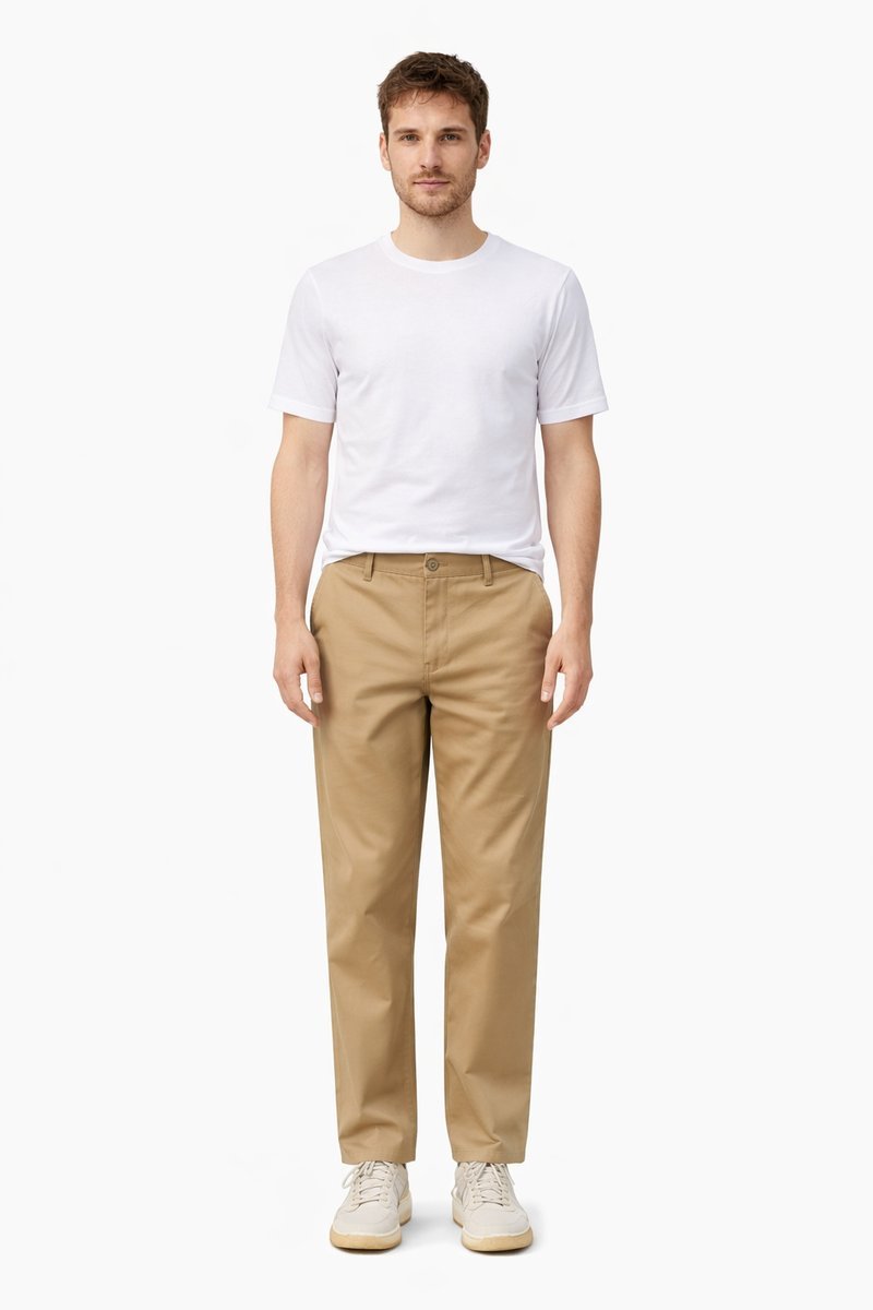 LACOSTE BEŻOWE ELEGANCKIE SPODNIE PROSTE MĘSKIE KLASYCZNE 40/32 1I1C