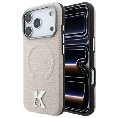 Etui KARL LAGERFELD Grained Embossed Kameoms do Apple iPhone 17 Pro/18 Pro Beżowy