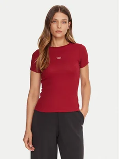 Guess Jeans T-Shirt W5BP45 KA0H1 Czerwony Slim Fit - Koszulki i topy damskie - miniaturka - grafika 1