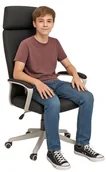 Krzesła obrotowe dla dzieci - Czarny fotel dziecięcy młodzieżowy do biurka D5-A01 - miniaturka - grafika 1