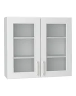 Szafki kuchenne - Szafka Wisząca Witrynowa Alto 80X72 Cm Mdf Mdf Jasny Szary - miniaturka - grafika 1