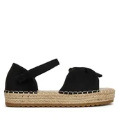 Buty dla dziewczynek - Espadryle DeeZee CSS20378-04A Czarny - miniaturka - grafika 1