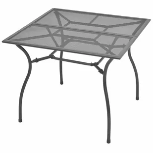 vidaXL Ogrodowy stół jadalniany, metalowa siatka, 90x90x72 cm - Stoły ogrodowe - miniaturka - grafika 1