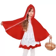 Stroje karnawałowe - ZESTAW CZERWONY KAPTUREK 116-128 3el - miniaturka - grafika 1