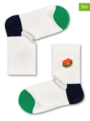 Skarpetki damskie - Happy Socks Skarpety (2 pary) "Burger" w kolorze białym - miniaturka - grafika 1