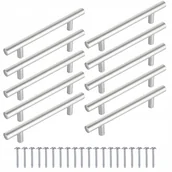 Meble modułowe i akcesoria - 10szt Uchwyt meblowy reling Srebrny 150/96 wkręty - miniaturka - grafika 1