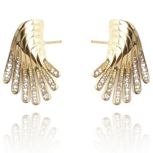 Kolczyki Ze Stali Szlachetnej Pozłacanej 14K Złotem Kst3045 - Kolczyki - miniaturka - grafika 1