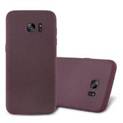 Etui i futerały do telefonów - Etui Pokrowiec Do Samsung Galaxy S7 EDGE Obudowa w FROST BORDEAUX FIOLETOWY TPU Silikon Case Cover Ochronny Plecki Cadorabo - miniaturka - grafika 1