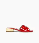 Klapki i japonki damskie - Czerwone sandały damskie : Rozmiar - 36 - 7mil - miniaturka - grafika 1