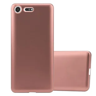 Pokrowiec Do Sony Xperia XZ PREMIUM w METALLIC RÓŻOWE ZŁOTO Etui TPU Silikon Obudowa Ochronny Case Cover Cadorabo - Etui i futerały do telefonów - miniaturka - grafika 1