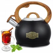 Czajniki na gaz - Czajnik tradycyjny z gwizdkiem 2l złoty emblemat - miniaturka - grafika 1
